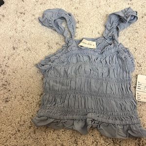 Ocean drive ruffle tank top